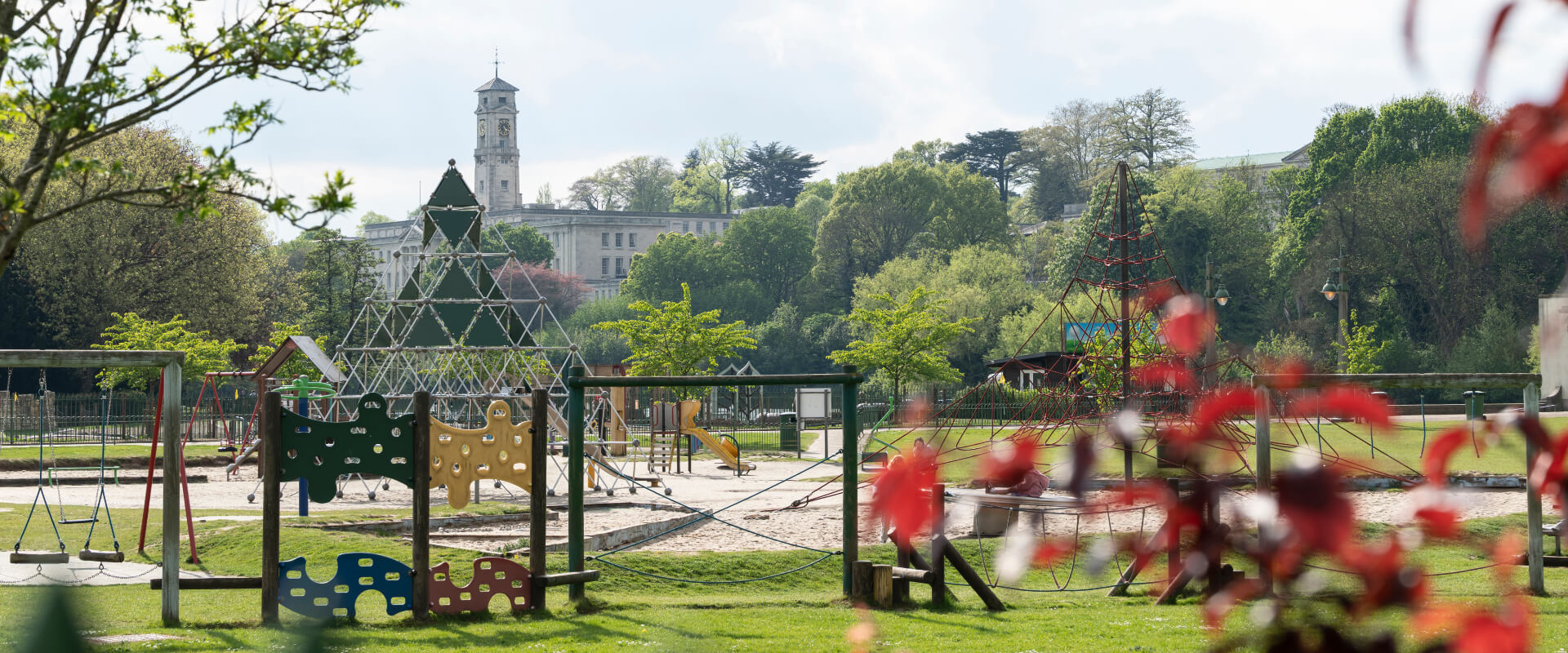 A play area within a park.